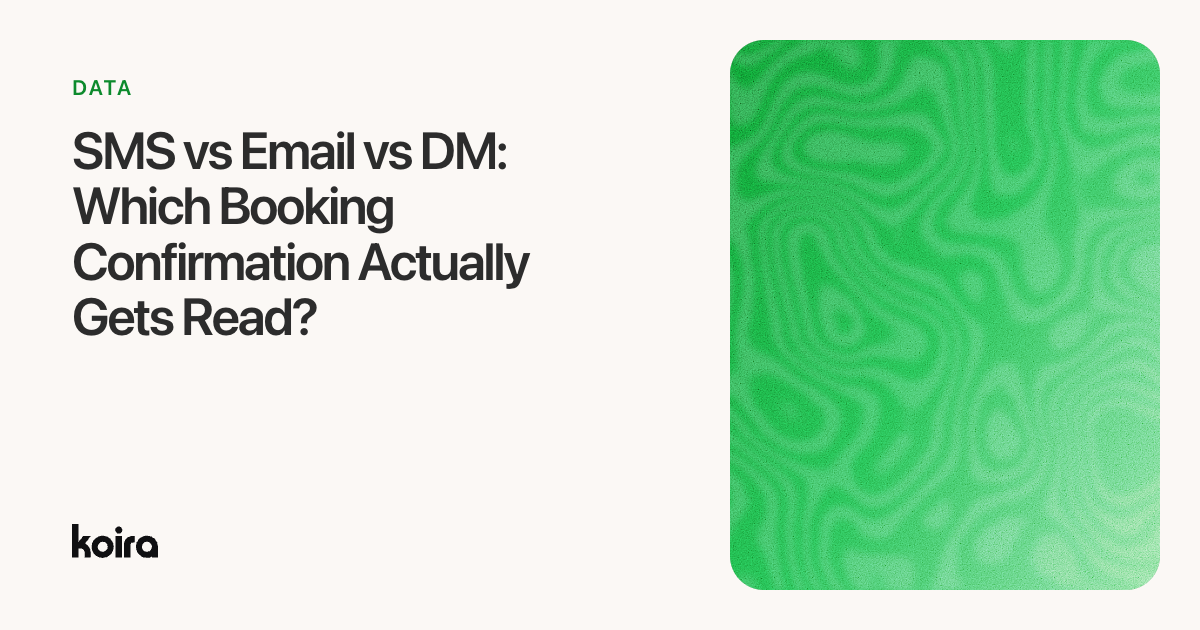 SMS vs Email vs DM: Which Booking Confirmation Actually Gets Read?